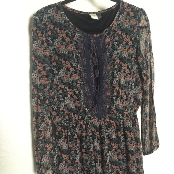 ROXY Chiffon Long Sleeve Dress - Picture 6 of 10